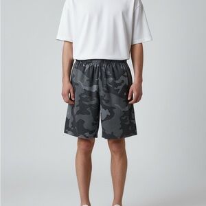 Xersion Men’s Camo Training Shorts — Quick-Dri Athletic Black/Gray L